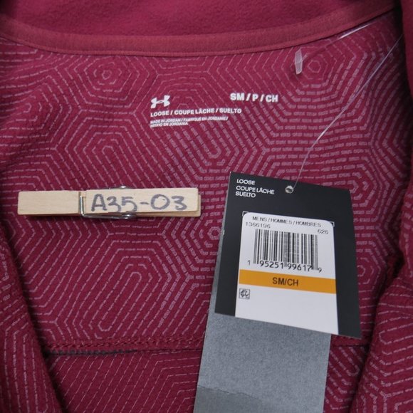 Under Armour Coldgear Infrared Fleece I/2 Zip Pullover Jacket Mens Size S Maroon - Picture 12 of 13